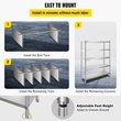VEVOR Shelving Unit 48x18,5 Inch Storage Shelves 5-Tier shelving Units And Storage Adjustable Shelf Storage Unit Ρυθμιζόμενα πόδια Ράφια Μονάδες Ράφια κουζίνας από ανοξείδωτο χάλυβα