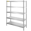 VEVOR Shelving Unit 48x18,5 Inch Storage Shelves 5-Tier shelving Units And Storage Adjustable Shelf Storage Unit Ρυθμιζόμενα πόδια Ράφια Μονάδες Ράφια κουζίνας από ανοξείδωτο χάλυβα