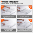 VEVOR 17&quot; Π x 21&quot; D Pull Out Organizer ντουλαπιών, Ράφια βαρέως τύπου Slide Out, Συρτάρια από επιχρωμιωμένο ατσάλι, Συρόμενο συρτάρι αποθήκευσης για το σπίτι, εσωτερικό ντουλάπι κουζίνας, μπάνιο, κάτω από νεροχύτη