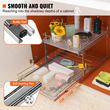 VEVOR 2 Tier 19&quot;W x 20&quot;D Pull Out Organizer ντουλαπιών, Heavy Duty Slide Out Pantry ράφια, συρτάρια από επιχρωμιωμένο χάλυβα, συρόμενο συρτάρι αποθήκευσης για εσωτερικό ντουλάπι κουζίνας, μπάνιο, κάτω από νεροχύτη