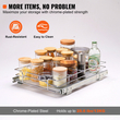VEVOR 12&quot; Π x 17&quot; D Pull Out Organizer ντουλαπιών, Ράφια βαρέως τύπου Slide Out, Συρτάρια από επιχρωμιωμένο ατσάλι, Συρόμενο συρτάρι αποθήκευσης για το σπίτι, εσωτερικό ντουλάπι κουζίνας, μπάνιο, κάτω από νεροχύτη
