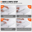 VEVOR 12&quot; Π x 17&quot; D Pull Out Organizer ντουλαπιών, Ράφια βαρέως τύπου Slide Out, Συρτάρια από επιχρωμιωμένο ατσάλι, Συρόμενο συρτάρι αποθήκευσης για το σπίτι, εσωτερικό ντουλάπι κουζίνας, μπάνιο, κάτω από νεροχύτη
