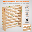 VEVOR 72 Bottle Upgrade Modular Rack Wine Rack Bamboo Wood Display Ράφι 8 επιπέδων