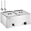 VEVOR Commercial Electric Food Warner με 2 τηγάνια Μπουφές πάγκου 17L Bain Marie