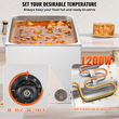 VEVOR Commercial Electric Food Warner Countertop Buffet 18L 1200W Bain Marie