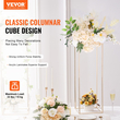 VEVOR 2PCS 31,5 ιντσών/80cm σταντ για λουλούδια γάμου, μεταλλικό βάζο με στήλη γεωμετρικές βάσεις, χρυσό ορθογώνιο φλοράλ ράφι για δεξίωση εκδηλώσεων T-Stage, Διακόσμηση σπιτιού για πάρτι