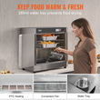 VEVOR Hot Box Food Warmer 4-Tier Concession Θερμαντικό ντουλάπι με δίσκο νερού
