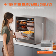 VEVOR Hot Box Food Warmer 4-Tier Concession Θερμαντικό ντουλάπι με δίσκο νερού