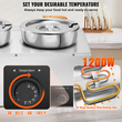 VEVOR Commercial Soup Warmer Soup Station with 3*7,4Qt Pot Soup Bettle Warmer