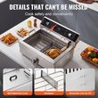 VEVOR Commercial Electric Deep Fryer Countertop Deep Fryer 3000W 30,6Qt / 29L