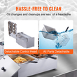 VEVOR Commercial Electric Deep Fryer Countertop Deep Fryer Διπλές αποσπώμενες δεξαμενές