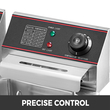 VEVOR Commercial Deep Fryer 12L Electric Fryer 5000W Twin Basket YB-82 Dual Tank Electric Deep Fryer Πάγκος από ανοξείδωτο χάλυβα Γαλλική τηγανιά για εμπορικές χρήσεις