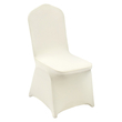 VEVOR 50PCS Ivory White, Stretch Spandex Πτυσσόμενα καλύμματα καρέκλας, Universal Εφαρμοσμένο κάλυμμα καρέκλας, Αφαιρούμενα πλενόμενα προστατευτικά καλύμματα, για γάμο, γιορτή, συμπόσιο, πάρτι, γιορτή, δείπνο