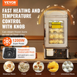 VEVOR Commercial Food Warner Display 5-Tier Food Steamer Buns Warmer Electric