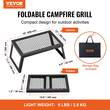 VEVOR Πτυσσόμενη ψησταριά Campfire Φορητή ψησταριά Camping Fire Pit Steel Υπαίθριο πικνίκ μπάρμπεκιου