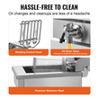 VEVOR Commercial Electric Deep Fryer 3000W 9L από ανοξείδωτο ατσάλι Αναβάθμιση 200°C