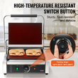VEVOR Εμπορική σχάρα Panini Press Grill Electric Sandwich Maker Griddle Plate 14&quot;x9