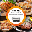 VEVOR Εμπορική σχάρα Panini Press Grill Electric Sandwich Maker Griddle Plate 14&quot;x9