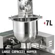 VEVOR Automatic Donut Maker Machine Single Row, Automatic Donut Maker 7L Hopper Commercial Donut Maker with 3 Sizes Molds Commercial Donut Maker Machine 304 Inox Steel Automatic Donut Machine