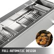 VEVOR Automatic Donut Maker Machine Single Row, Automatic Donut Maker 7L Hopper Commercial Donut Maker with 3 Sizes Molds Commercial Donut Maker Machine 304 Inox Steel Automatic Donut Machine