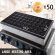 VEVOR Waffle Pancake Machine 50pcs Waffle Pancake Maker 1600W Poffertje Mini Dutch Pancake Baker Maker Electric Machine 1,8 Inch Commercial Αντικολλητικό ανοξείδωτο ατσάλι για εμπορική ή οικιακή χρήση