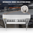VEVOR Commercial Exhaust Hood, 4FT Food Truck Hood Exhaust, 201 Stainless Steel Concession Trailer Hood με 2 αποσπώμενο πλέγμα φίλτρου λαδιού σχήματος U, κουκούλα εξαερισμού ανθεκτικό στη σκουριά για εστιατόριο κουζίνας