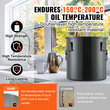 Κάδος γράσου φριτέζας VEVOR, 8 Gal Oil Disposal Caddy Κάδος λαδιού φριτέζας από ανοξείδωτο ατσάλι Αντισκωριακή επίστρωση, Δοχείο μεταφοράς λαδιού με καπάκι, κλιπ κλειδώματος, σακούλα φίλτρου για φιλτράρισμα ζεστού μαγειρικού λαδιού, μαύρο