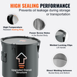 Κάδος γράσου φριτέζας VEVOR, 8 Gal Oil Disposal Caddy Κάδος λαδιού φριτέζας από ανοξείδωτο ατσάλι Αντισκωριακή επίστρωση, Δοχείο μεταφοράς λαδιού με καπάκι, κλιπ κλειδώματος, σακούλα φίλτρου για φιλτράρισμα ζεστού μαγειρικού λαδιού, μαύρο