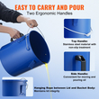 Κάδος λαδιού φριτέζας VEVOR, 6 Gal Oil Disposal Caddy Carbon Steel Κάδος λαδιού φριτέζας με επίστρωση από σκουριά, Δοχείο μεταφοράς λαδιού με καπάκι, κλιπ κλειδώματος, σακούλα φίλτρου για φιλτράρισμα ζεστού μαγειρικού λαδιού, μπλε