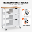 VEVOR Kitchen Island Cart Ντουλάπι αποθήκευσης σε τροχό με συρτάρι και ράφια