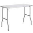 VEVOR Commercial τραπέζι εργασίας Σταθμός εργασίας 48 x 24 ιντσών Πτυσσόμενο Εμπορικό τραπέζι προετοιμασίας, βαρέως τύπου πτυσσόμενο τραπέζι από ανοξείδωτο χάλυβα με φορτίο 661 λίβρες, Τραπέζι εργασίας κουζίνας, Ασημένιο νησί κουζίνας από ανοξείδωτο χάλυβα