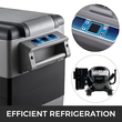 VEVOR Car Refrigerator 55L Compressor Portable Μικρό Ψυγείο Αυτοκινήτου Ψυγείο Καταψύκτης Vehicle Car Truck RV Boat Mini Electric Cooler for Driving Travel Fishing Outdoor and Home