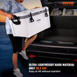 Φορητό ψυγείο VEVOR Insulated, 52 qt, Χωράει 50 δοχεία, Σκληρός ψύκτης συγκράτησης πάγου με λαβή βαρέως τύπου, Κουτί μεσημεριανού γεύματος πάγου για κάμπινγκ, παραλία, πικνίκ, ταξίδια, εξωτερικό χώρο, διατηρεί τον πάγο για έως και 6 ημέρες