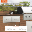 Vevor 75*25cm Συρτάρι Bbq Διπλά Οριζόντια Συρτάρια ανθεκτικά με ντουλάπι αποθήκευσης