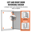 VEVOR BBQ Access Door, 432x610 mm Μονή Πόρτα Εξωτερικής Κουζίνας, Πόρτα από ανοξείδωτο ατσάλι Flush Mount, Επιτοίχια Κατακόρυφη Πόρτα με Λαβή, για BBQ Island, Ψητοπωλείο, Εξωτερικό ντουλάπι
