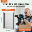VEVOR BBQ Access Door, 508x686 mm Μονή Πόρτα Κουζίνας, Εξωτερική Πόρτα από ανοξείδωτο ατσάλι, Επίτοιχη Πόρτα με Χειρολαβή, για BBQ Island, Ψητοπωλείο, Εξωτερικό ντουλάπι