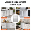 VEVOR BBQ Access Door, 508x686 mm Μονή Πόρτα Κουζίνας, Εξωτερική Πόρτα από ανοξείδωτο ατσάλι, Επίτοιχη Πόρτα με Χειρολαβή, για BBQ Island, Ψητοπωλείο, Εξωτερικό ντουλάπι