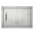 VEVOR BBQ Access Door, 508x356 mm Μονή εξωτερική πόρτα κουζίνας, από ανοξείδωτο ατσάλι, χωνευτή πόρτα, τοίχος κάθετη πόρτα με λαβή και αεραγωγούς, για BBQ Island, Ψητοπωλείο, Εξωτερικό ντουλάπι