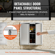 VEVOR BBQ Access Door, 610x610 mm Διπλή Πόρτα Εξωτερικής Κουζίνας, Πόρτα από ανοξείδωτο ατσάλι Flush Mount, Επιτοίχια Κατακόρυφη Πόρτα με Χειρολαβές, για BBQ Island, Ψητοπωλείο, Εξωτερικό ντουλάπι