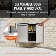 VEVOR BBQ Access Door, 762x532 mm Διπλή Πόρτα Εξωτερικής Κουζίνας, Πόρτα από ανοξείδωτο ατσάλι Flush Mount, Επιτοίχια Κατακόρυφη Πόρτα με Χειρολαβές, για BBQ Island, Ψητοπωλείο, Εξωτερικό ντουλάπι