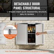VEVOR BBQ Access Door, 787x609 mm Διπλή Πόρτα Εξωτερικής Κουζίνας, Πόρτα από ανοξείδωτο ατσάλι Flush Mount, Επιτοίχια Κάθετη Πόρτα με Χειρολαβές, για BBQ Island, Ψητοπωλείο, Εξωτερικό ντουλάπι