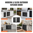 VEVOR BBQ Access Door, 788x610 mm Διπλή Πόρτα Εξωτερικής Κουζίνας, Πόρτα Ψυχρής Πλάτας Flush Mount, Επιτοίχια Κατακόρυφη Πόρτα με χερούλια, για BBQ Island, Ψητοπωλείο, Εξωτερικό ντουλάπι