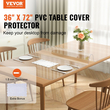 Κάλυμμα τραπεζιού VEVOR Clear, 36&quot; x 72&quot; Κάλυμμα τραπεζιού, πλαστικό τραπεζομάντιλο PVC πάχους 1,5 mm, αδιάβροχο προστατευτικό επιφάνειας εργασίας για γραφείο, τραπεζάκι σαλονιού, τραπέζι τραπεζαρίας