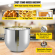 Μίξερ VEVOR Commercial Stand, Μπολ από ανοξείδωτο ατσάλι 20 Qt, 1100W 2 σε 1 Πολυλειτουργικό ηλεκτρικό μίξερ τροφίμων με μηχανή κοπής κρέατος &amp; 3 ταχύτητες, Περιλαμβάνεται χτυπητήρι με γάντζο ζύμης, ιδανικό για πιτσαρία αρτοποιίας