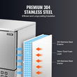 VEVOR 114L Commercial Blast Freezer 5 Δίσκοι Blast Chiller Chiller Τζελατάκι με θαλασσινά