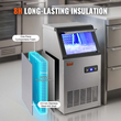 VEVOR Commercial Ice Maker Ανεξάρτητη Μηχανή Ντουλάπας 100lbs/24H 45 Ice Cubes
