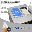 Εμπορική παγωτομηχανή VEVOR, απόδοση 22-30L/H, Μηχάνημα σερβιρίσματος πάγκου 2200W με χοάνη 2x6L Κυλίνδρου LCD πάνελ 2L Συναγερμός έλλειψης φουσκώματος, Frozen Yogurt Maker για σνακ μπαρ εστιατορίου, ασημί