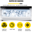 VEVOR Countertop Ice Maker Water Dispenser 40 lbs Φορητή μηχανή παγομηχανής