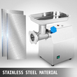 VEVOR Ηλεκτρικός Μύλος Κρεατομηχανής 850W Μηχανή κιμά 190 r/min Λουκάνικο Εμπορικό από ανοξείδωτο ατσάλι Μηχάνημα λείανσης τροφίμων Ηλεκτρικό μηχάνημα κιμά για εργαλείο οικιακής κουζίνας