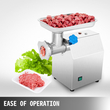 VEVOR Ηλεκτρικός Μύλος Κρεατομηχανής 850W Μηχανή κιμά 190 r/min Λουκάνικο Εμπορικό από ανοξείδωτο ατσάλι Μηχάνημα λείανσης τροφίμων Ηλεκτρικό μηχάνημα κιμά για εργαλείο οικιακής κουζίνας